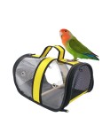 Kuş Taşıma Çantası Kuş Kafesi Tünekli Çanta Flybag Sarı